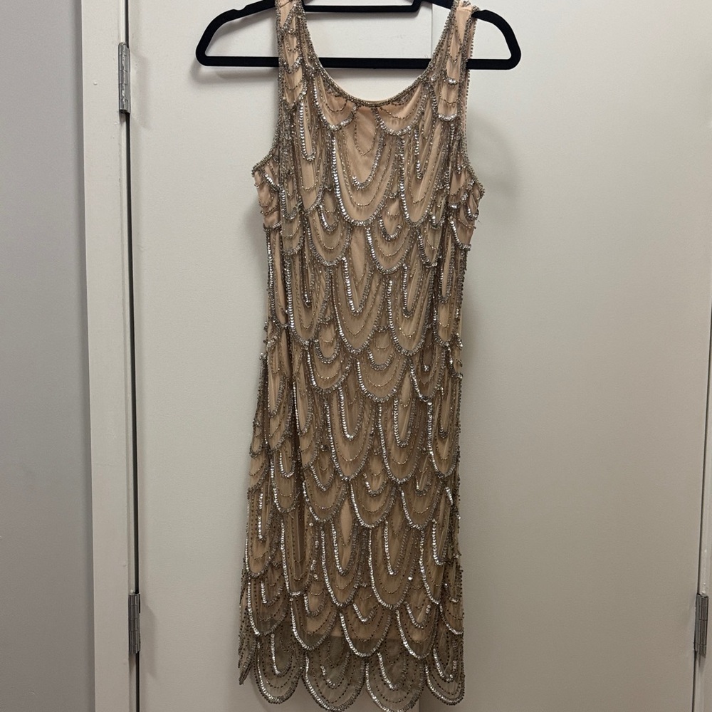 Pisarro Nights Champagne Sequin Mini Dress